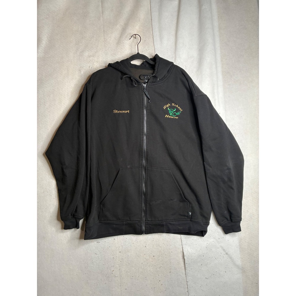Berne Mens 2XL Black Thermal Lined Full Zip Hoodie Workwear Jacket SZ101BK